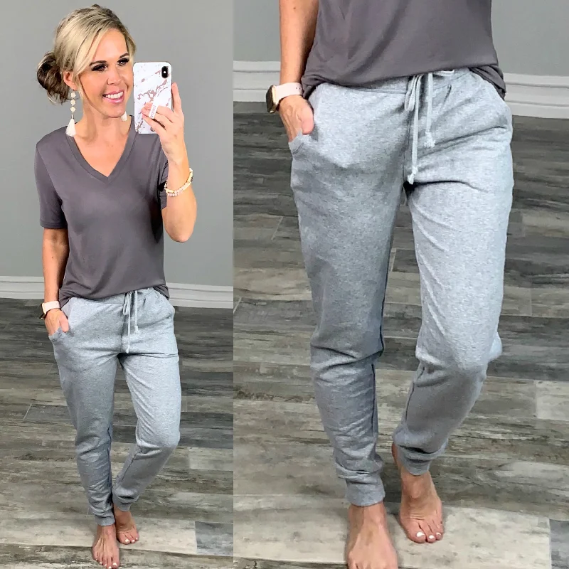 women's warm pantsGrey Pocket Joggers