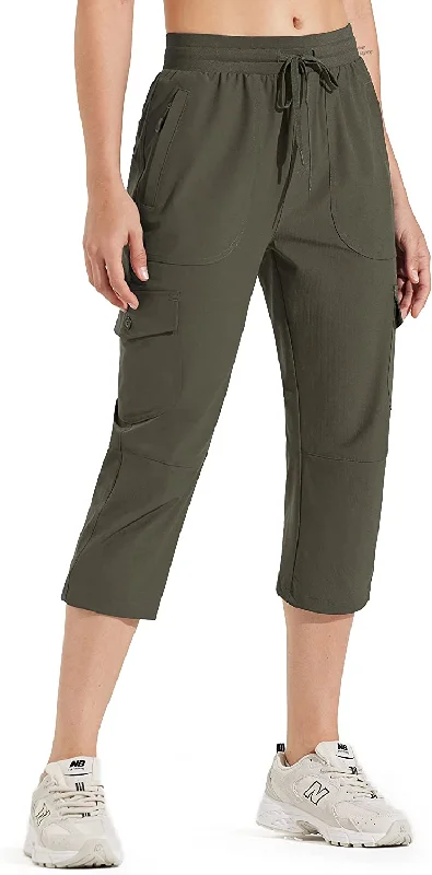 02-capri Pants-olive Green