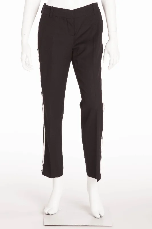 women's classic pantsBalmain - Black  Tuxedo Style Skinny Dress Pants  - FR 40