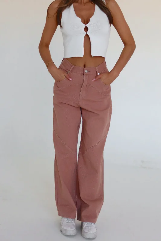 women's tall pantsTerra Stitch Detail Wide Leg Pant