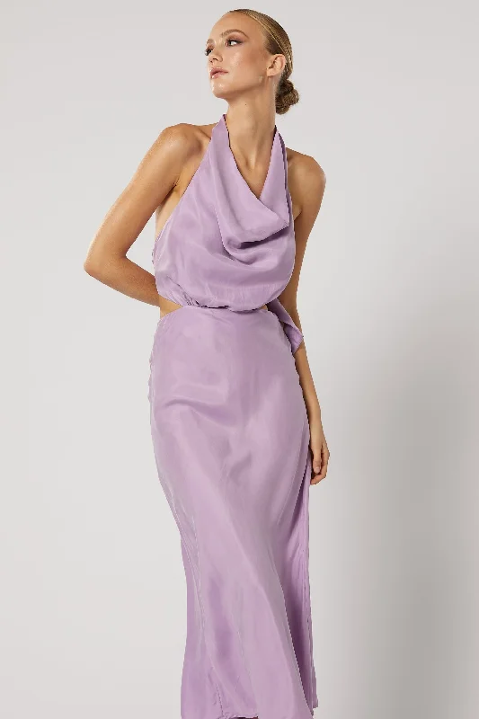 women's evening dressesAvery Cowl Dress - Lilac