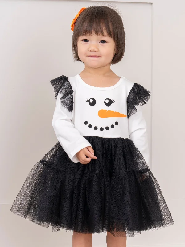 women's sheath dressesBlack & White Snowman Tulle Dress