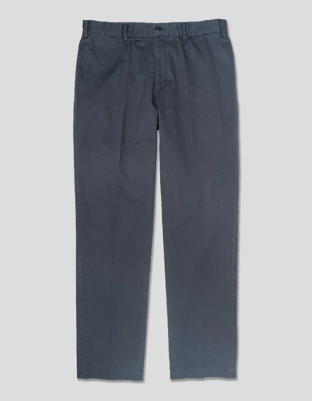 women's versatile dressesCOTTON CHINO CINCH-BACK PANTS - NAVY