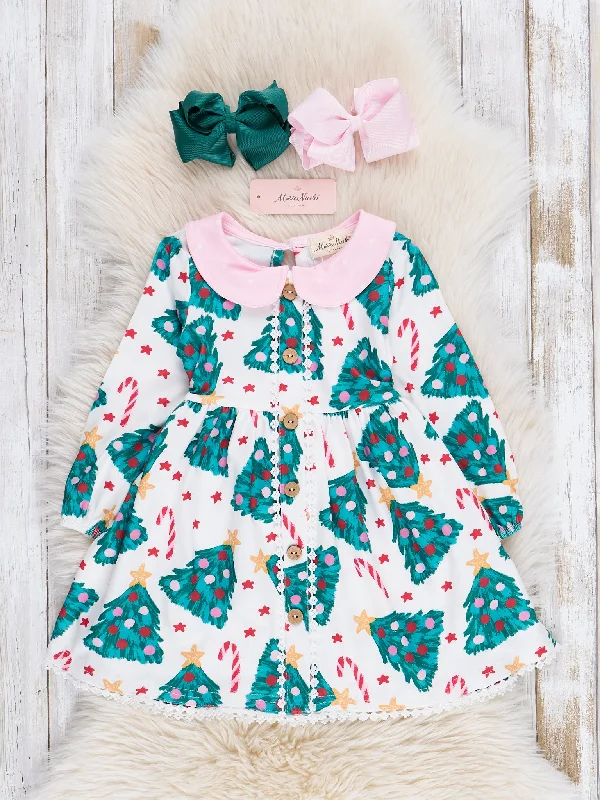 women's fair-trade dressesPink Dots & Evergreens Dress