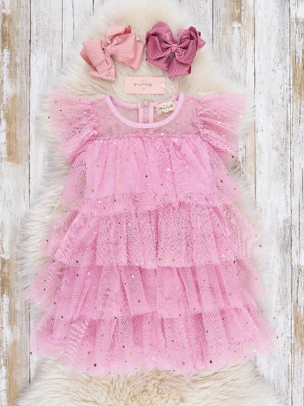 women's maximalist dressesPink Sparkles Cupcake Tulle Dress