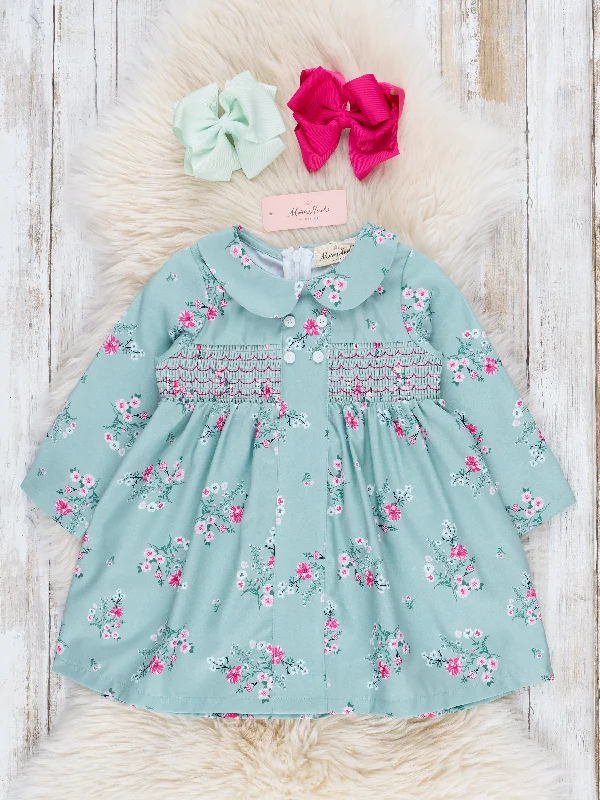 women's eco-friendly dressesSweet Mint Smocked Vintage Garden Dress