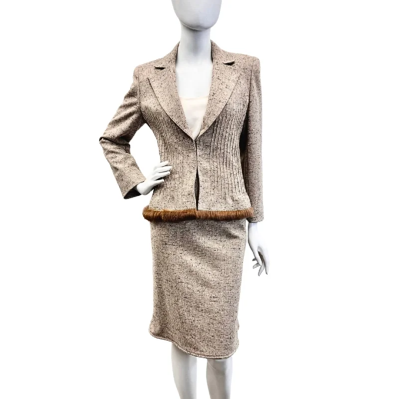 women's checkered dressesValentino Tweed Skirt Suit