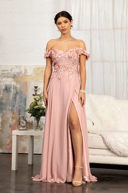 women's travel dressesLong Off Shoulder Formal Chiffon Prom Gown Sale