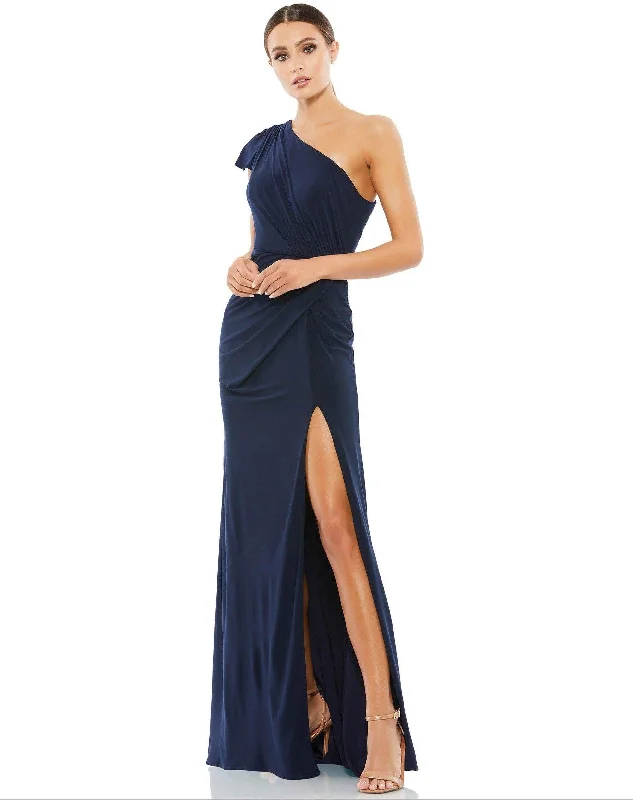 women's plus-size dressesMac Duggal 67858 Long Formal One Shoulder Prom Gown Sale