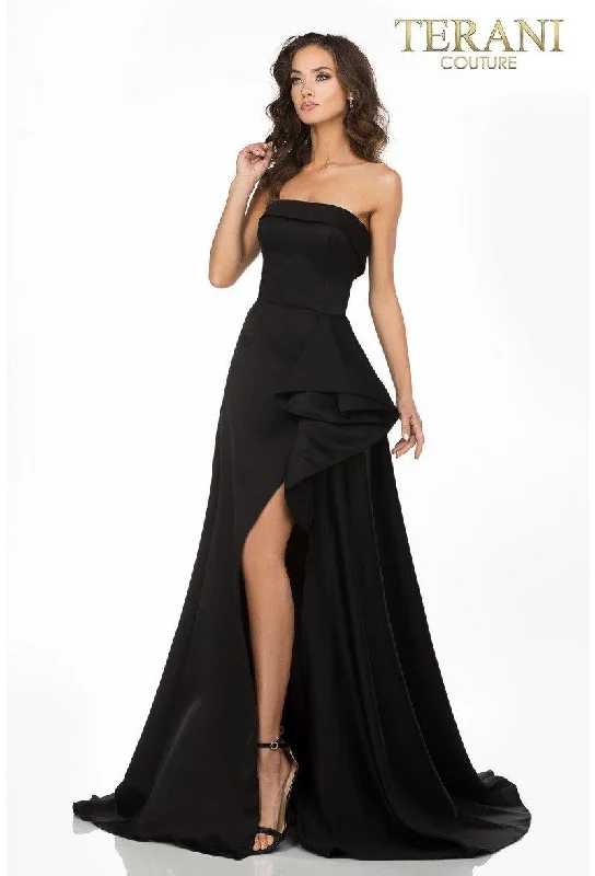 women's designer dressesTerani Couture 2012P1288 Strapless Long Prom Dress